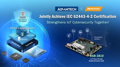 Advantech and MediaTek’s Arm-Based RSB-3810 Achieves IEC 62443-4-2 Certification to Enhance Industrial Cybersecurity